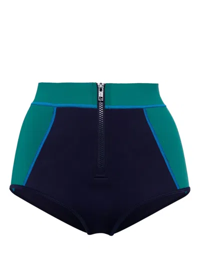 Duskii High-waisted Swim Shorts In Blue