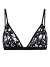Duskii Triangle-cup Floral-print Bikini Top In Black