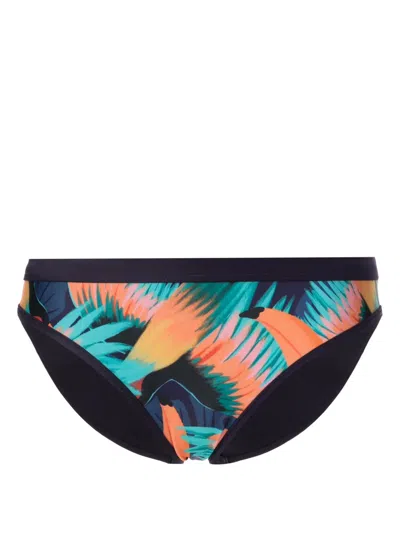 Duskii Tropical-print Bikini Bottom In Multicolour
