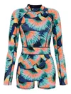 Duskii Tropical-print Long-sleeved Paddle Suit In Multicolour