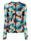 Duskii Tucan-print Zipped Swim Top In Multicolour