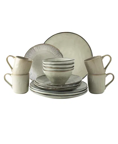 Dutch Rose Amsterdam 16 Piece Set, Service For 4 In Creme