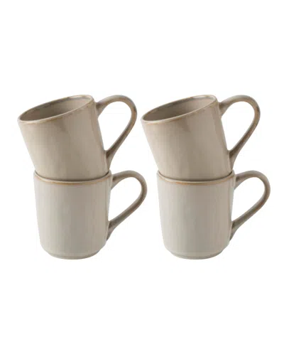 Dutch Rose Amsterdam Mug Set, Service For 4 In Creme