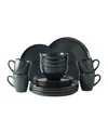 Dutch Rose Amsterdam Serenity 16-pc Dinnerware Set, Service For 4 In Dark Blue