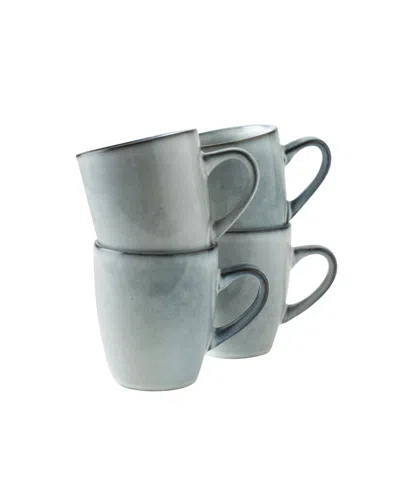 Dutch Rose Amsterdam Serenity Set Of 4 Mugs In Grey