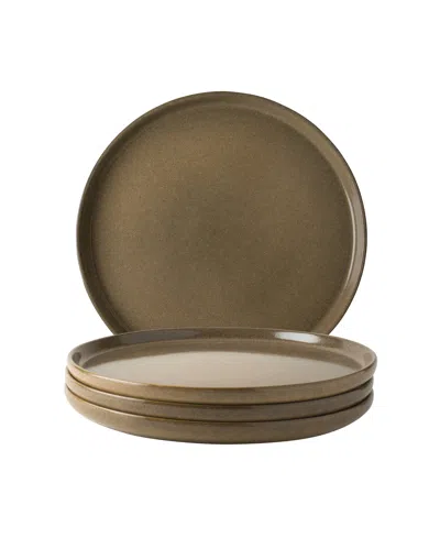 Dutch Rose Amsterdam Serenity Set/4 Dinner Plates In Medium Bei