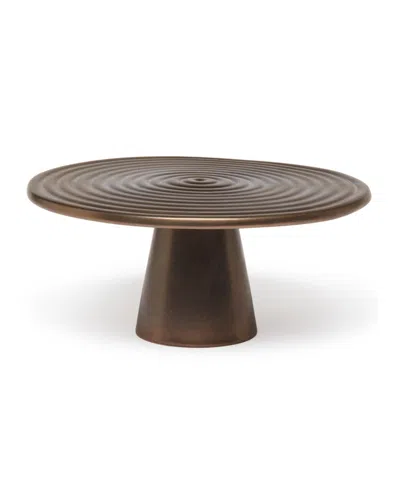 Dutchdeluxes Medium Ceramic Food Stand In Platinum