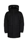 Duvetica Quilted Hooded Coat Front Pockets In Black