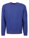 Duvetica Logo-patch Crewneck Sweatshirt In Blue
