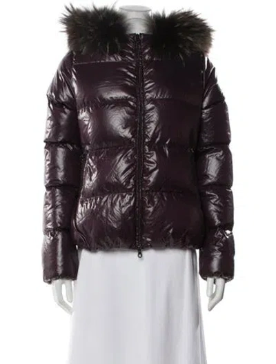 Pre-owned Duvetica Down Coat In Burgundy