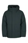 Duvetica Adjustable Hooded Long Sleeves Padded Coat In Green