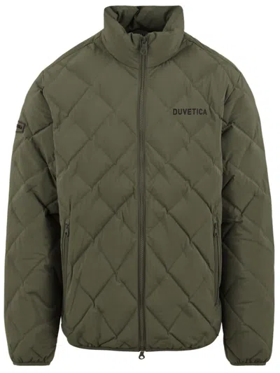 Duvetica Coats Grey In Green