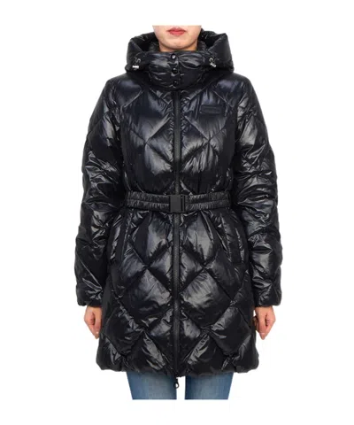 Duvetica Hooded Down Jacket In Black