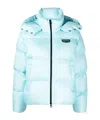 Duvetica Hooded Down Puffer Jacket In Blue