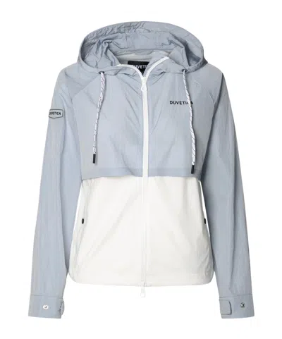 Duvetica Hooded Long-sleeved Casual Jacket In Gray