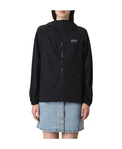 Duvetica Hooded Long-sleeved Casual Jacket In Black