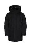 Duvetica Quilted Hooded Coat Front Pockets In Black
