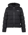 Duvetica Logo Hooded Cotton-padded Jacket In Black