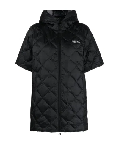 Duvetica Logo-patch Diamond-quilting Jacket In Black