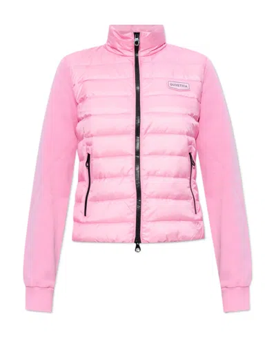 Duvetica Logo-patch Padded Jacket In Pink