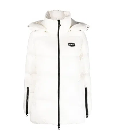Duvetica Logo-patch Puffer Jacket In White