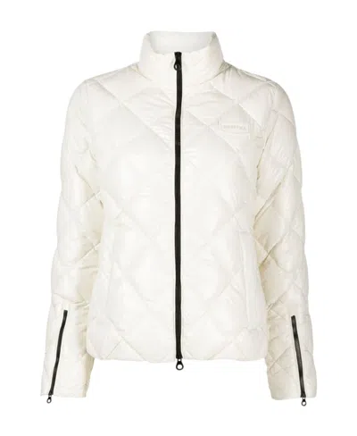Duvetica Logo-patch Quilted Jacket In White
