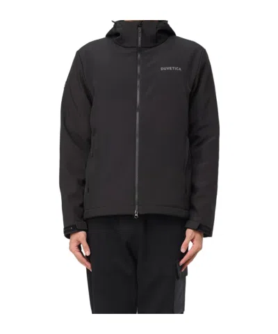 Duvetica Logo Zip-up Casual Jacket In Black