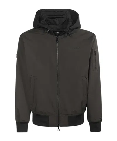 Duvetica Long-sleeved Casual Jacket In Black