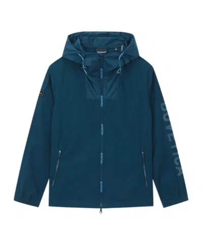 Duvetica Long-sleeved Casual Jacket In Blue