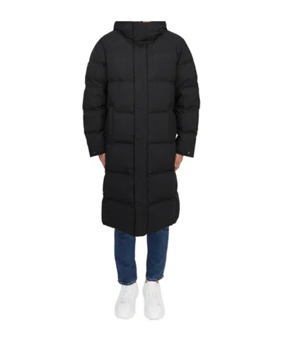 Duvetica Long-sleeved Down Jacket In Black