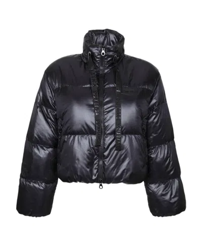 Duvetica Long-sleeved Down Jacket In Black