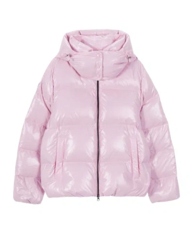 Duvetica Long-sleeved Down Jacket In Purple