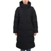 Duvetica Long-sleeved Hooded Down Jacket In Black