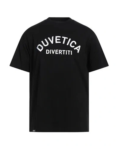 Duvetica Man T-shirt Black Size 40 Cotton