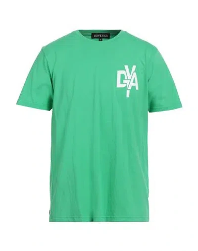 Duvetica Man T-shirt Green Size M Cotton
