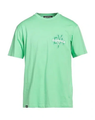 Duvetica Man T-shirt Light Green Size 40 Cotton
