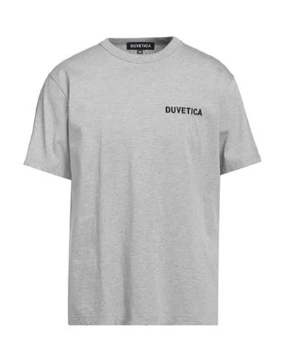 Duvetica Man T-shirt Light Grey Size 40 Cotton