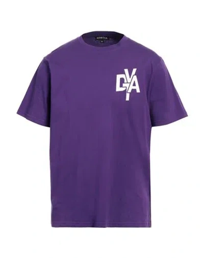 Duvetica Man T-shirt Purple Size L Cotton