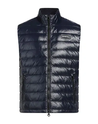 Duvetica Man Vest Navy Size 38 Polyamide In Blue