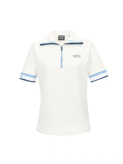 Duvetica Miche Short Sleeve Polo Shirt In White