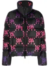 Duvetica Monogram-pattern Quilted Jacket In Black