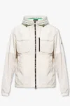 Duvetica New Mens Hooded White Windbreaker Zip Up Jacket In Grey