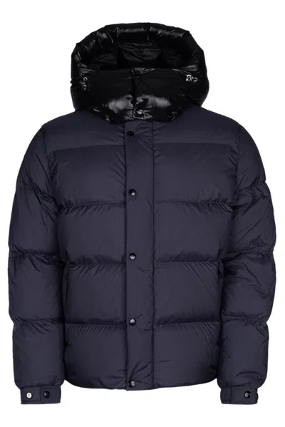 Duvetica Padded Hooded Down Jacket In Blue