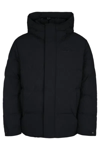 Duvetica Hooded Padded Quilted Coat In Black