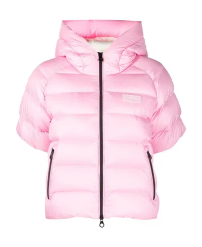 Duvetica Padded Short-sleeved Puffer Jacket In Pink