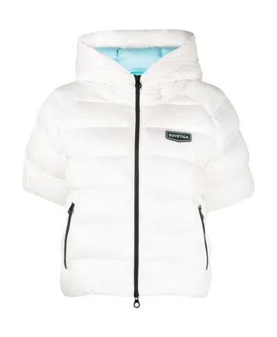 Duvetica Padded Short-sleeved Puffer Jacket In White