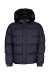 Duvetica Navy Blue Puffer Jacket In Black