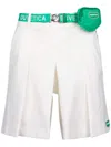 Duvetica Belted Waist Skirt With Front And Back Pockets In White