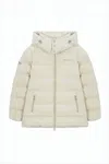 Duvetica Quilted Padded  Jacket With Hood And Zippered Pockets In White