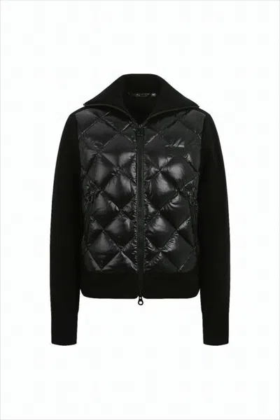 Duvetica Quilted Padded Jacket With Glossy Finish In Black